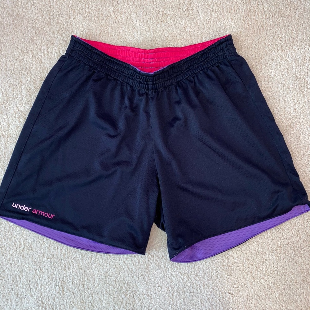 Under Armour Reversible BlackPurple Workout Shorts